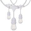 Satco 24-Foot LED String Light Fixture with 12-S14 Lamps, 2000K, White Cord S8038